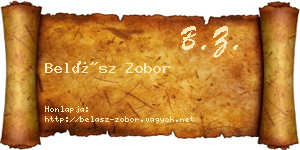 Belász Zobor névjegykártya